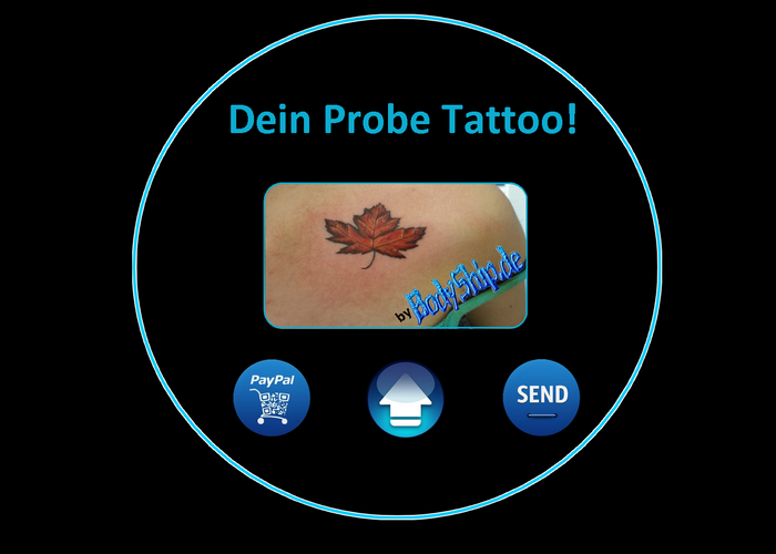 Probe Klebe Tattoo nach deinem Wunsch und Vorlage erstellt von deinem Bodyship Tattoo und Piercingstudio in Halle