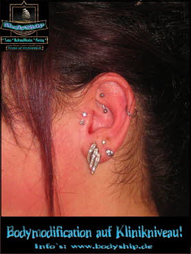 Helix anti 2x Targus Lobe Piercing Bodymod by Bodyship Halle - Sachsen Anhalt - www