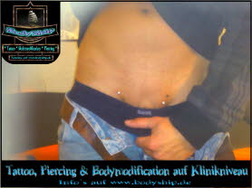 Surface Intim Hüfte Lende  black White Piercing Bodymod by Bodyship Halle - Sachsen Anhalt - www