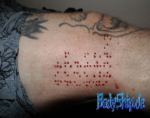gepunchte Blindenschrift Cutting by Bodyship Studio Hale